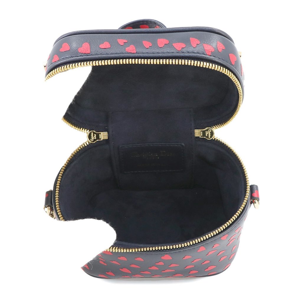 Christian Dior Lady Micro Vanity 2way Hand Shoulder Bag Heart Pattern Leather... - Picture 6 of 9